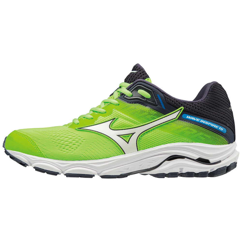 Mizuno Men's WAVE INSPIRE 15 Running Shoes Green/Deep Grey (J1GC194401-JAN)